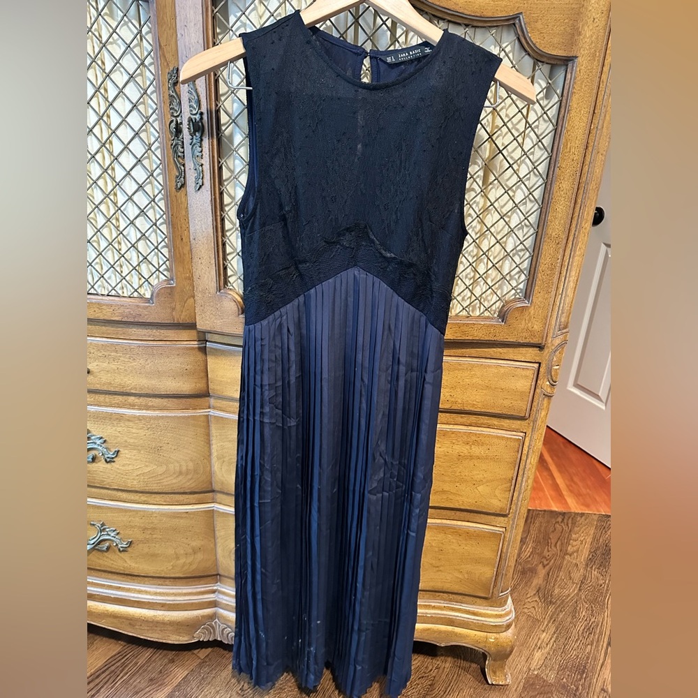 Zara Navy BlueMaxi Dress